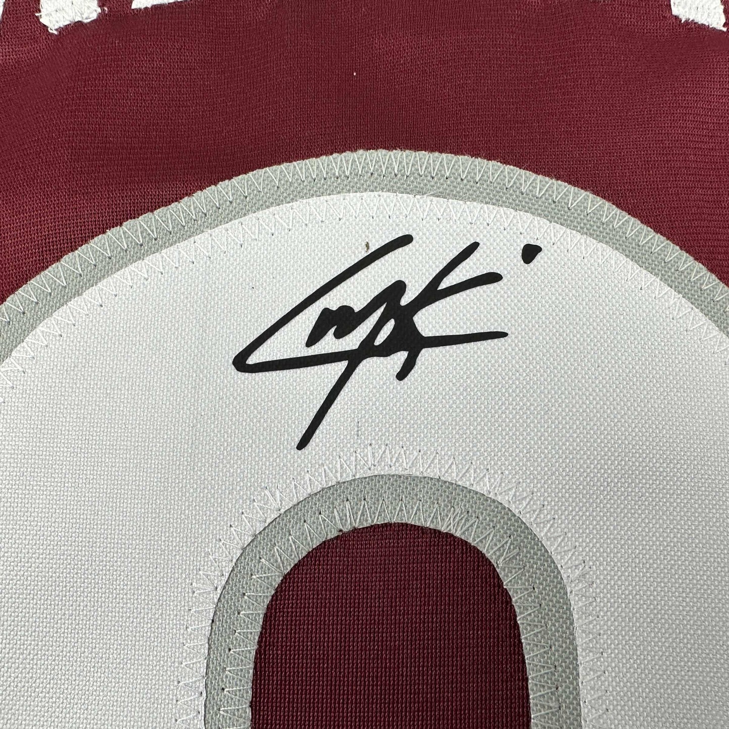 Facsimile Autographed Cale Makar Colorado Maroon Reprint Laser Auto Hockey Jersey Size Men's XL
