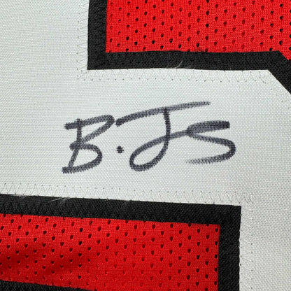 Autographed/Signed Broderick Jones Georgia Red College Football Jersey JSA COA