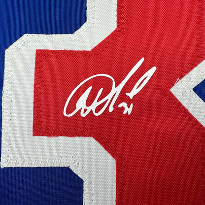 Facsimile Autographed Igor Shesterkin New York Blue Reprint Laser Auto Hockey Jersey Size Men's XL