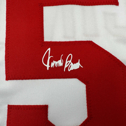 Facsimile Autographed Johnny Bench Cincinnati White Reprint Laser Auto Baseball Jersey Size Men's XL
