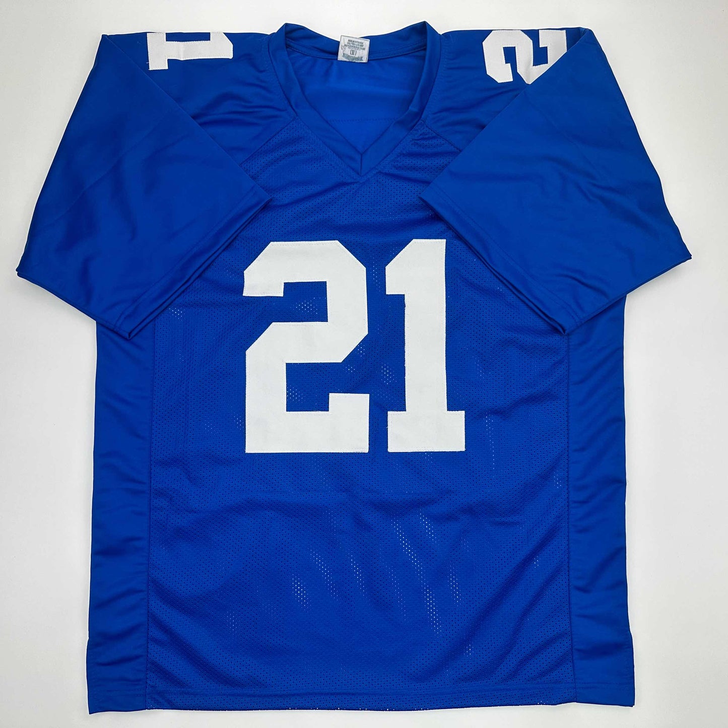 Facsimile Autographed Tiki Barber New York Blue Reprint Laser Auto Football Jersey Size Men's XL