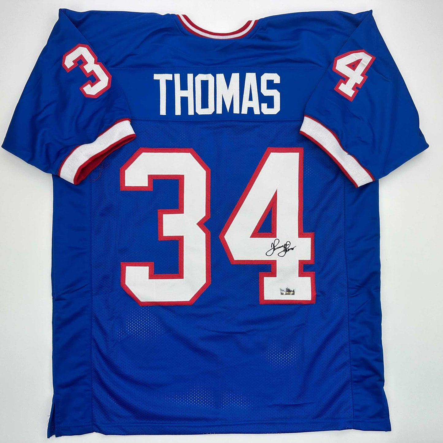 Facsimile Autographed Thurman Thomas Buffalo Blue Reprint Laser Auto Football Jersey Size Men's XL