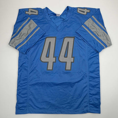 Autographed/Signed Malcolm Rodriguez Detroit Blue Football Jersey Beckett BAS COA