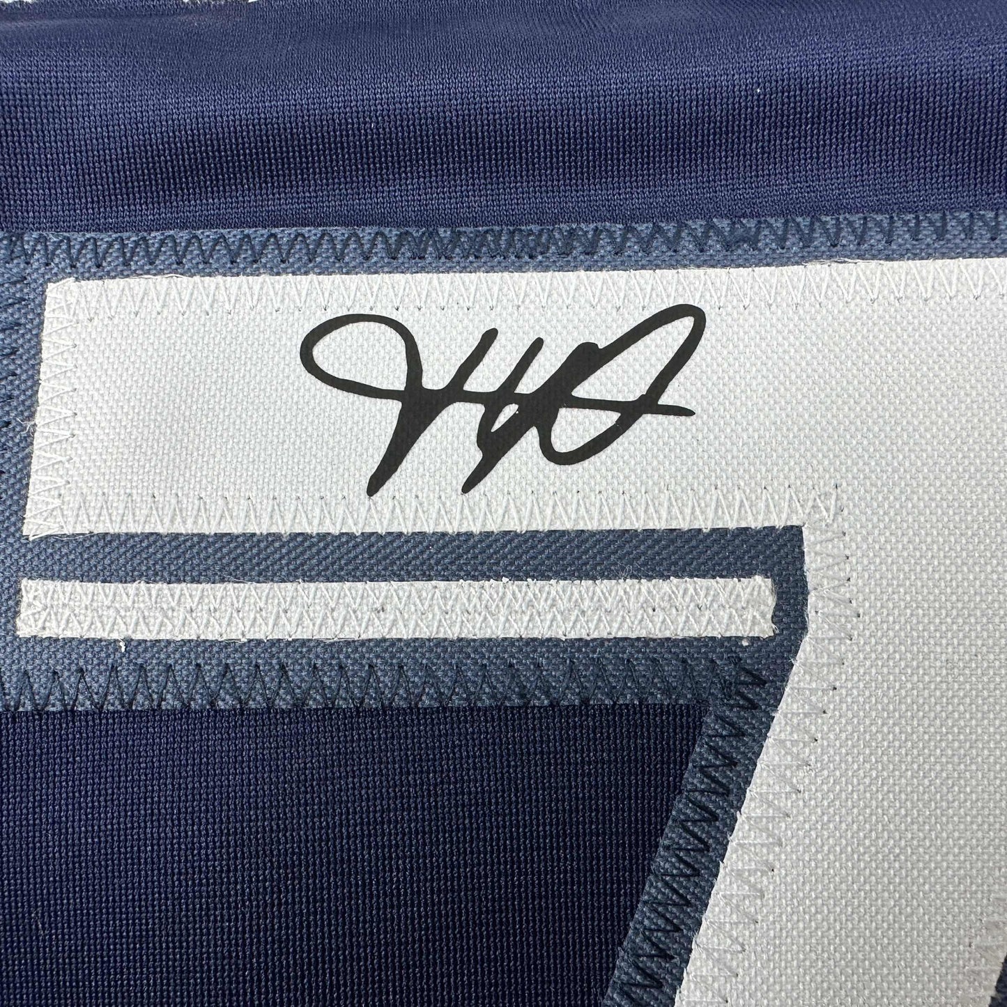 Facsimile Autographed Kylian Mbappe PSG Blue Reprint Laser Auto Soccer Jersey Size Men's XL
