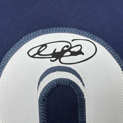 Facsimile Autographed Neymar Jr. PSG Blue Reprint Laser Auto Soccer Jersey Size Men's XL