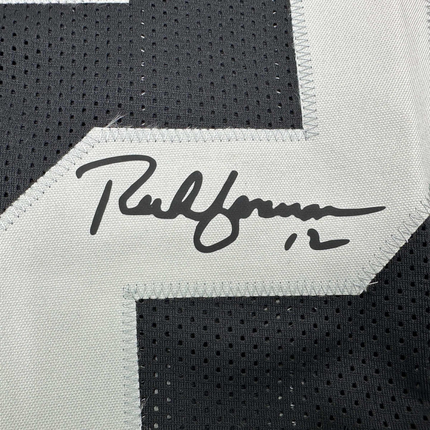Facsimile Autographed Rich Gannon Oakland Las Vegas Black Reprint Laser Auto Football Jersey Size Men's XL