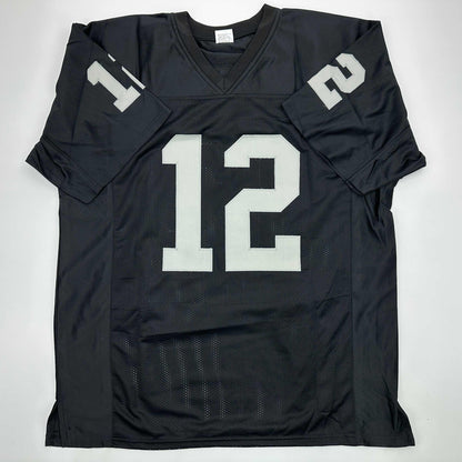 Facsimile Autographed Rich Gannon Oakland Las Vegas Black Reprint Laser Auto Football Jersey Size Men's XL