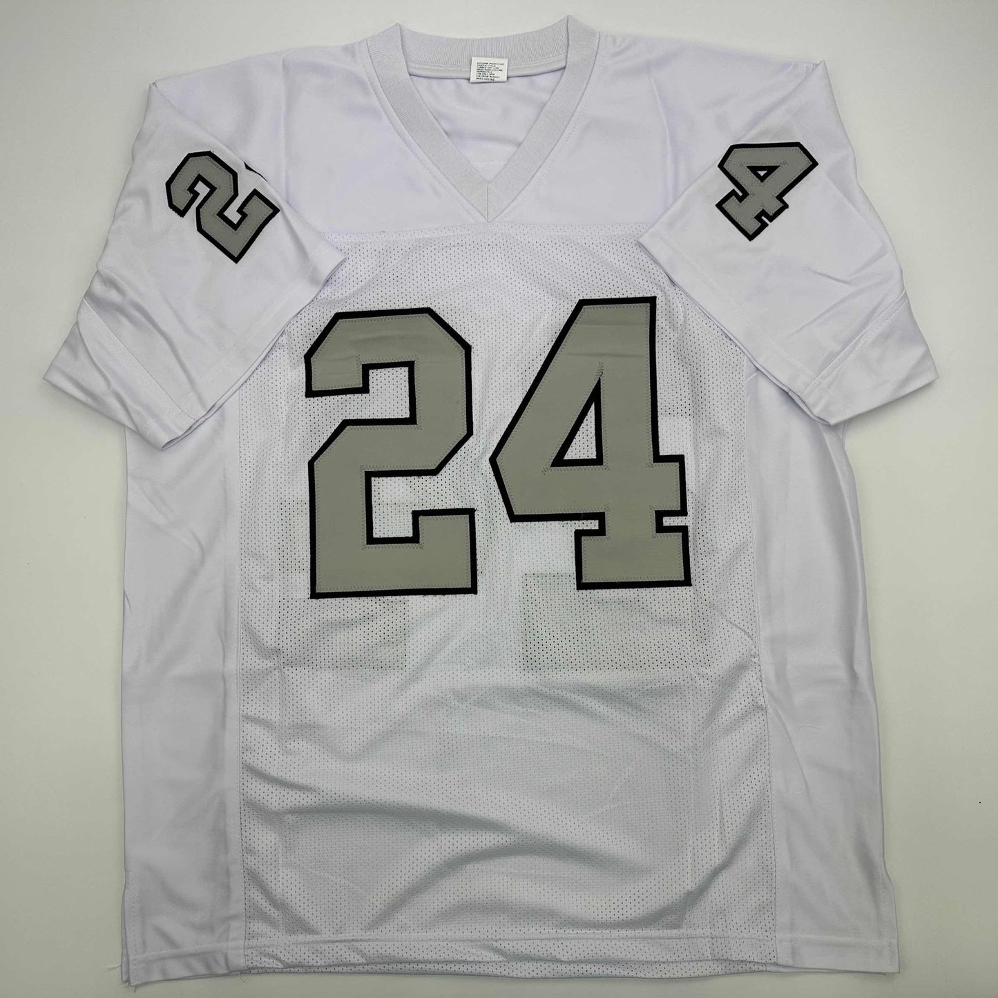 Facsimile Autographed Marshawn Lynch Oakland Las Vegas Color Rush Reprint Laser Auto Football Jersey Size Men's XL
