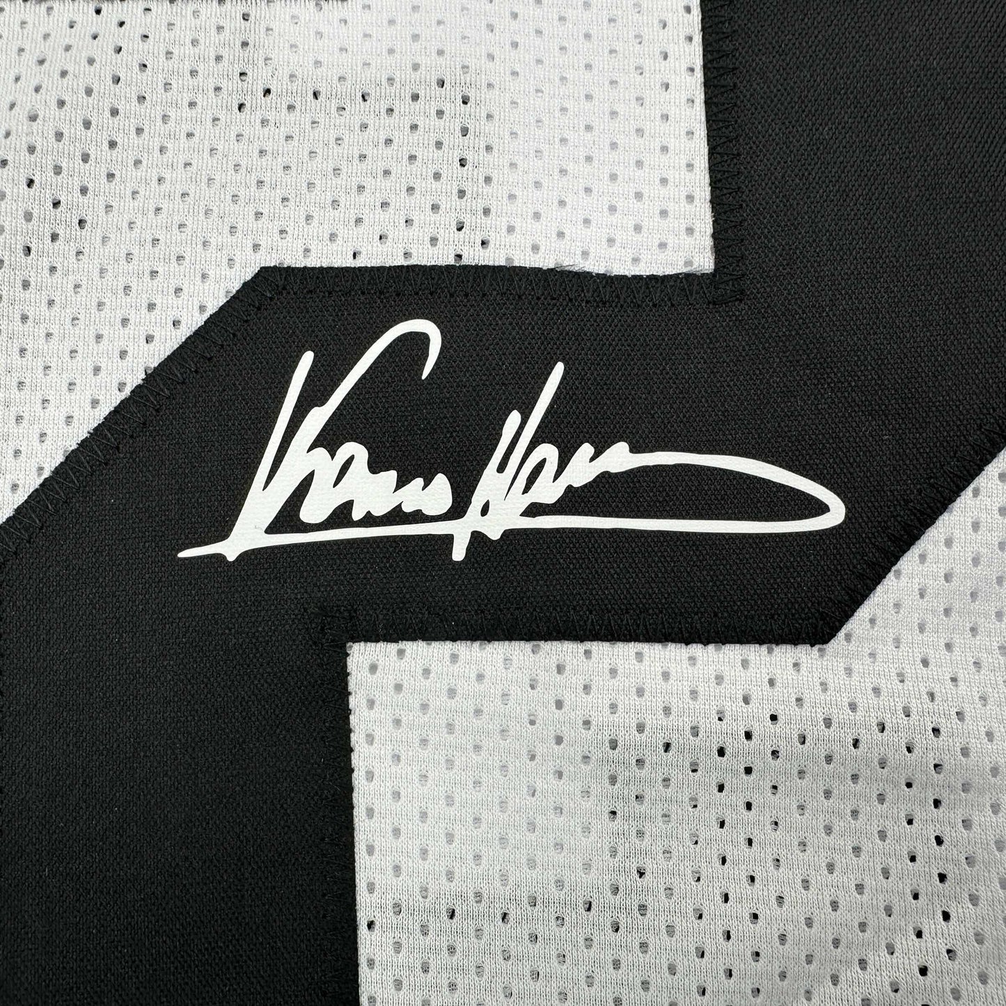 Facsimile Autographed Franco Harris Pittsburgh White Reprint Laser Auto Football Jersey Size Men's XL