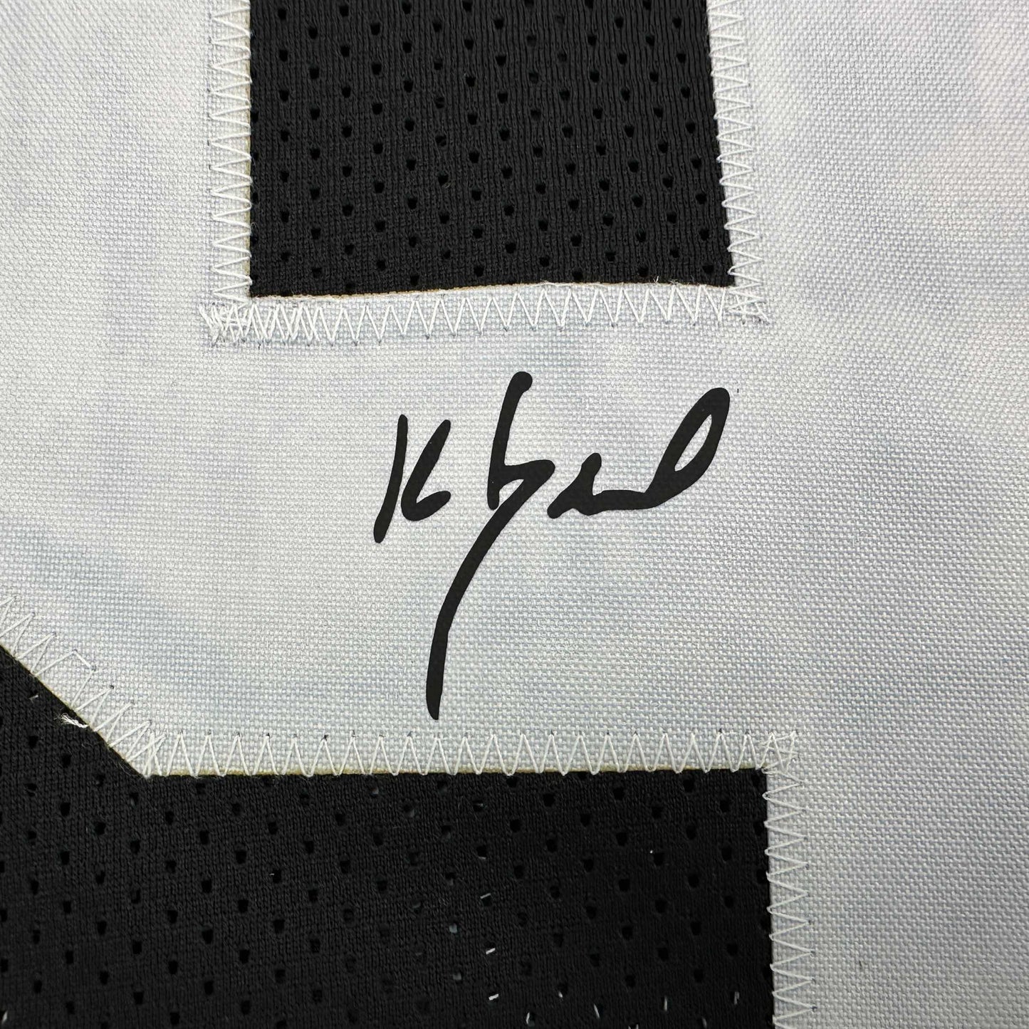 Framed Facsimile Autographed Kevin Greene 35x39 Pittsburgh Black Reprint Laser Auto Football Jersey