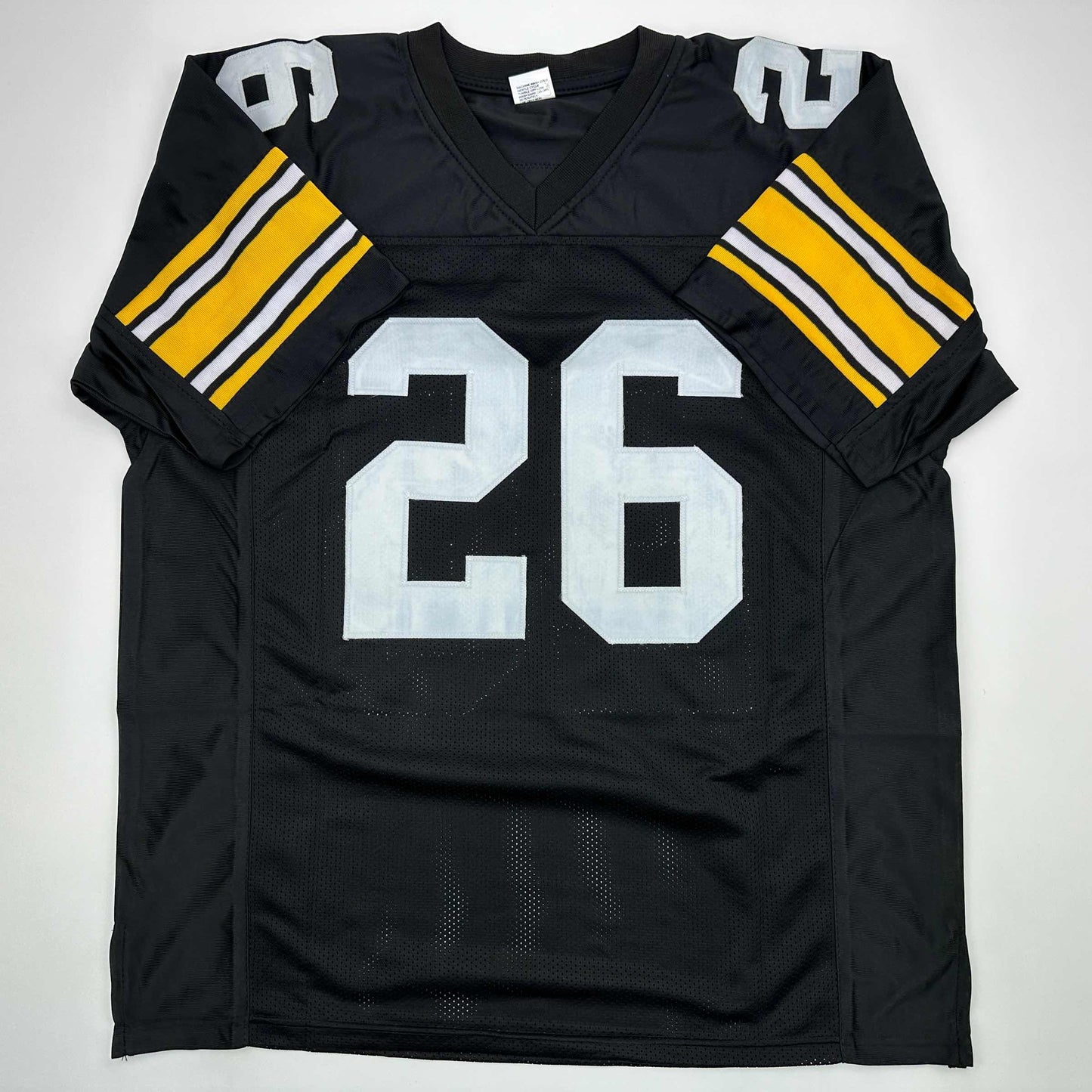 Facsimile Autographed Rod Woodson Pittsburgh Black Reprint Laser Auto Football Jersey Size Men's XL