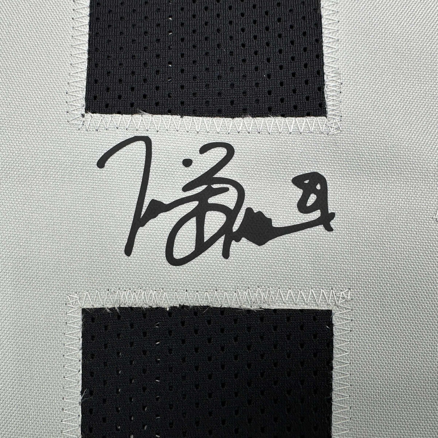 Facsimile Autographed Tim Brown Oakland Las Vegas Black Reprint Laser Auto Football Jersey Size Men's XL