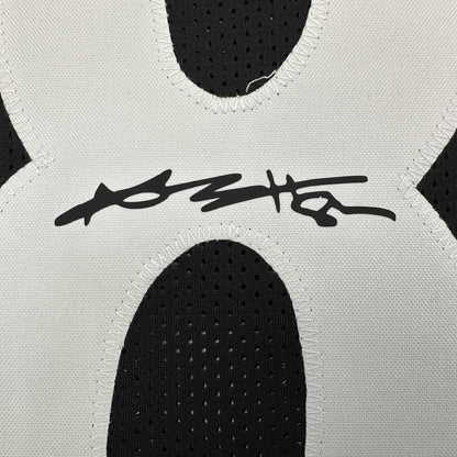 Facsimile Autographed Antonio Brown Pittsburgh Black Reprint Laser Auto Football Jersey Size Men's XL