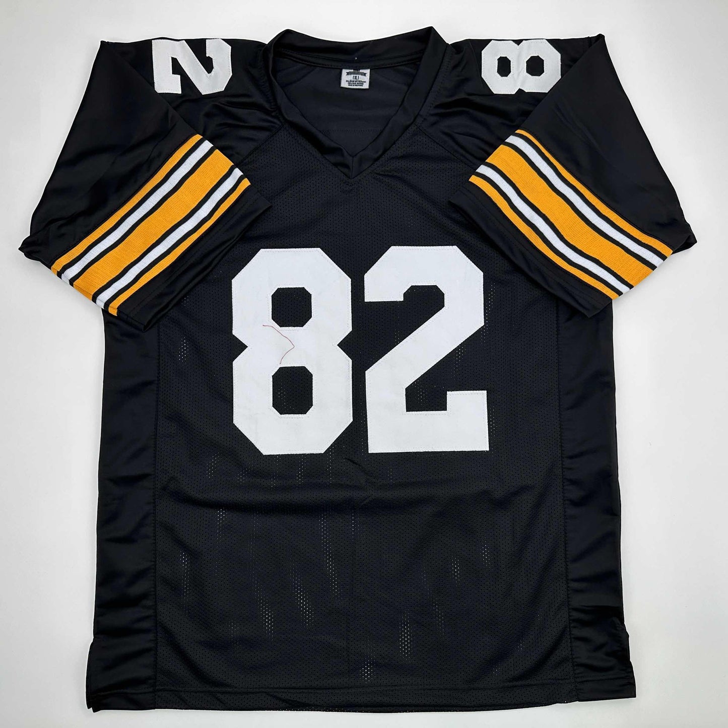 Facsimile Autographed John Stallworth Pittsburgh Black Reprint Laser Auto Football Jersey Size Men's XL