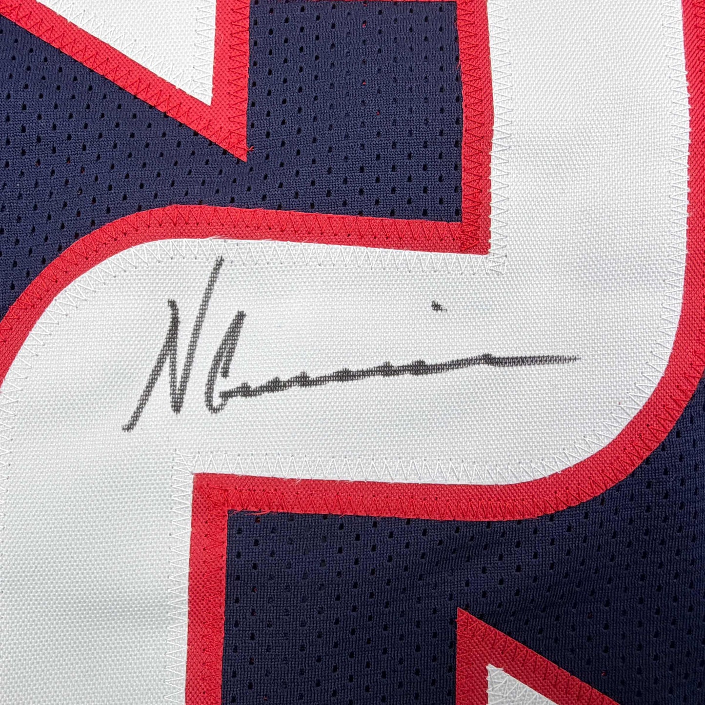 Autographed/Signed Nico Collins Houston Blue Rookie Football Jersey JSA COA