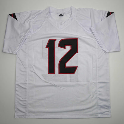 Autographed/Signed Nico Collins Houston White Football Jersey JSA COA