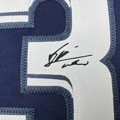 Facsimile Autographed Lionel Messi Leo PSG Blue Reprint Laser Auto Soccer Jersey Size Men's XL
