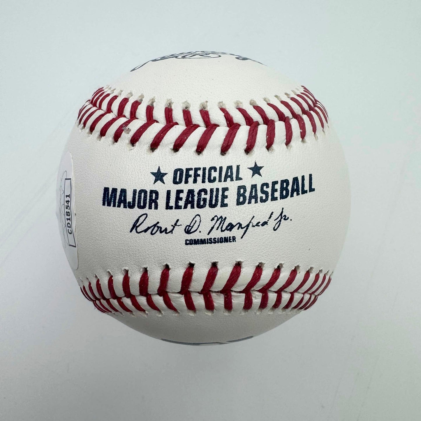 Autographed/Signed Junior Caminero Rawlings Official Major League ROML Baseball Beckett BAS COA