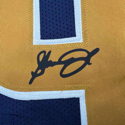 Framed Facsimile Autographed Steven Jackson 35x39 St. Louis Navy Blue Reprint Laser Auto Football Jersey