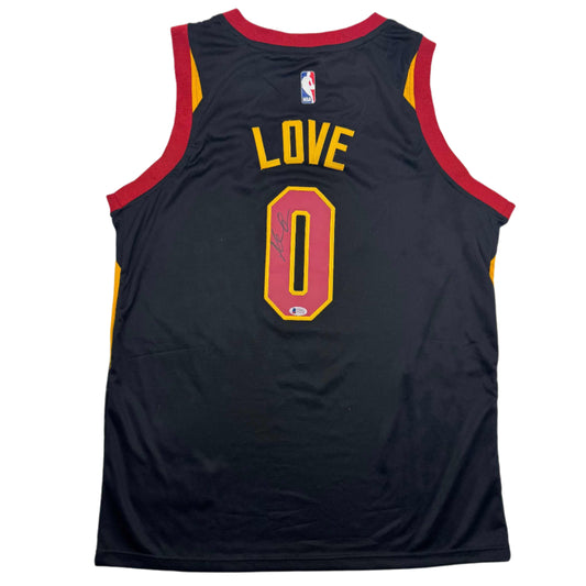 Autographed/Signed Kevin Love Cleveland Black Basketball Jersey Beckett BAS COA