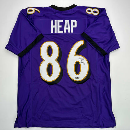 Facsimile Autographed Todd Heap Baltimore Purple Reprint Laser Auto Football Jersey Size Men's XL