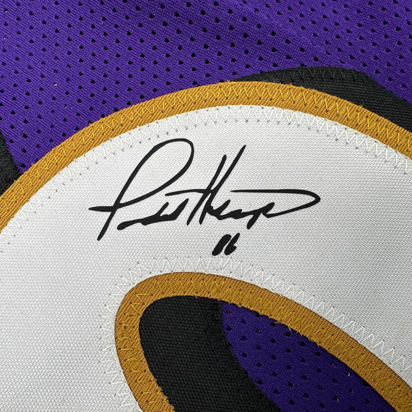 Framed Facsimile Autographed Todd Heap 35x39 Baltimore Purple Reprint Laser Auto Football Jersey