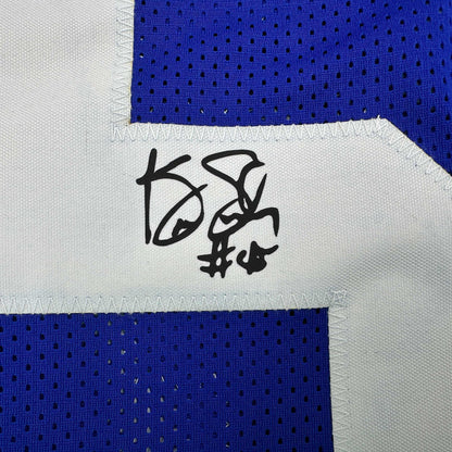 Framed Facsimile Autographed Kenny Easley 35x39 Seattle Blue Reprint Laser Auto Football Jersey