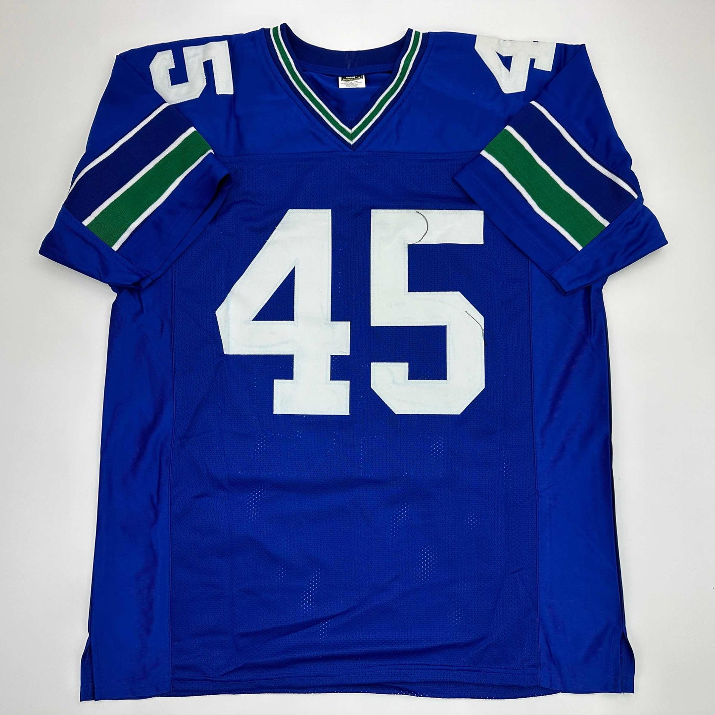 Facsimile Autographed Kenny Easley Seattle Blue Reprint Laser Auto Football Jersey Size Men's XL