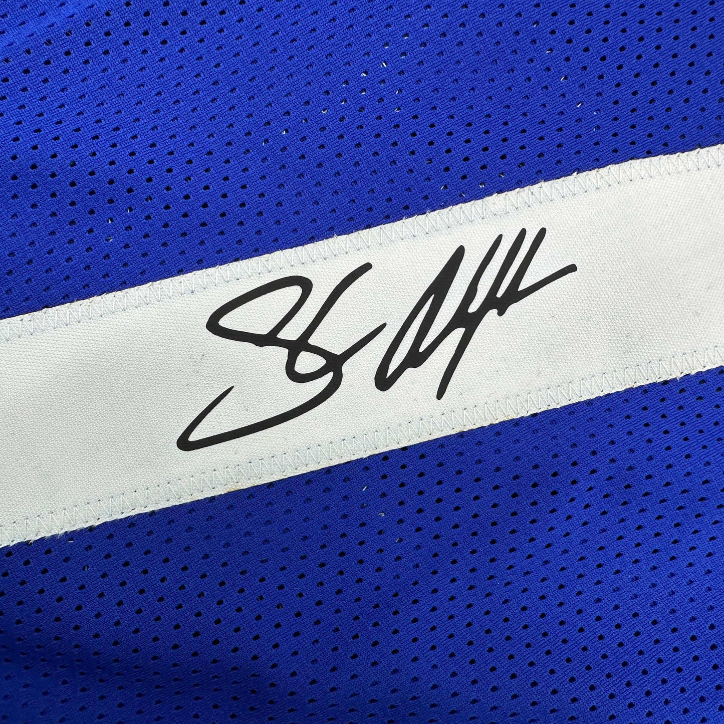 Facsimile Autographed Shaun Alexander Seattle Blue Reprint Laser Auto Football Jersey Size Men's XL