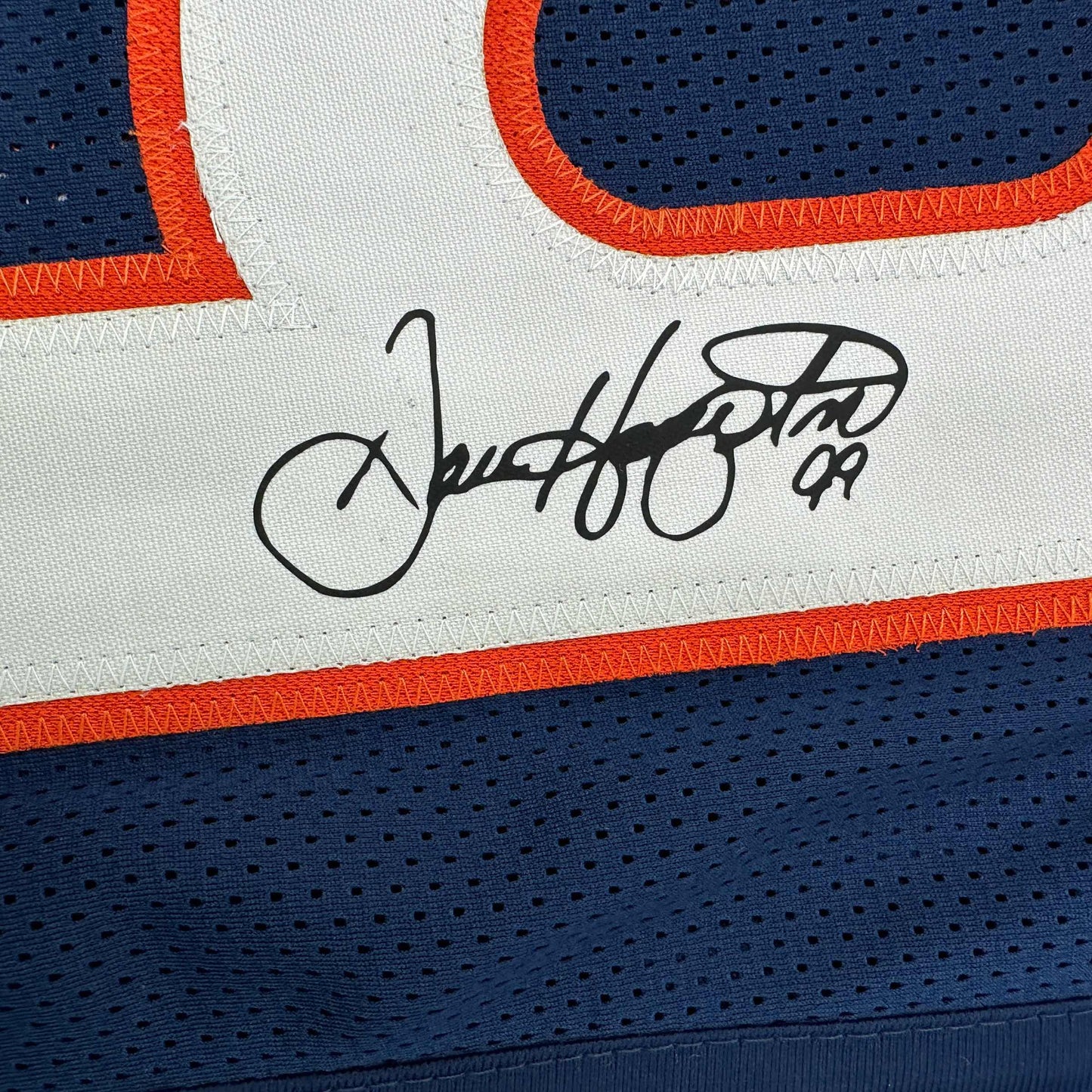 Facsimile Autographed Dan Hampton Chicago Blue Reprint Laser Auto Football Jersey Size Men's XL