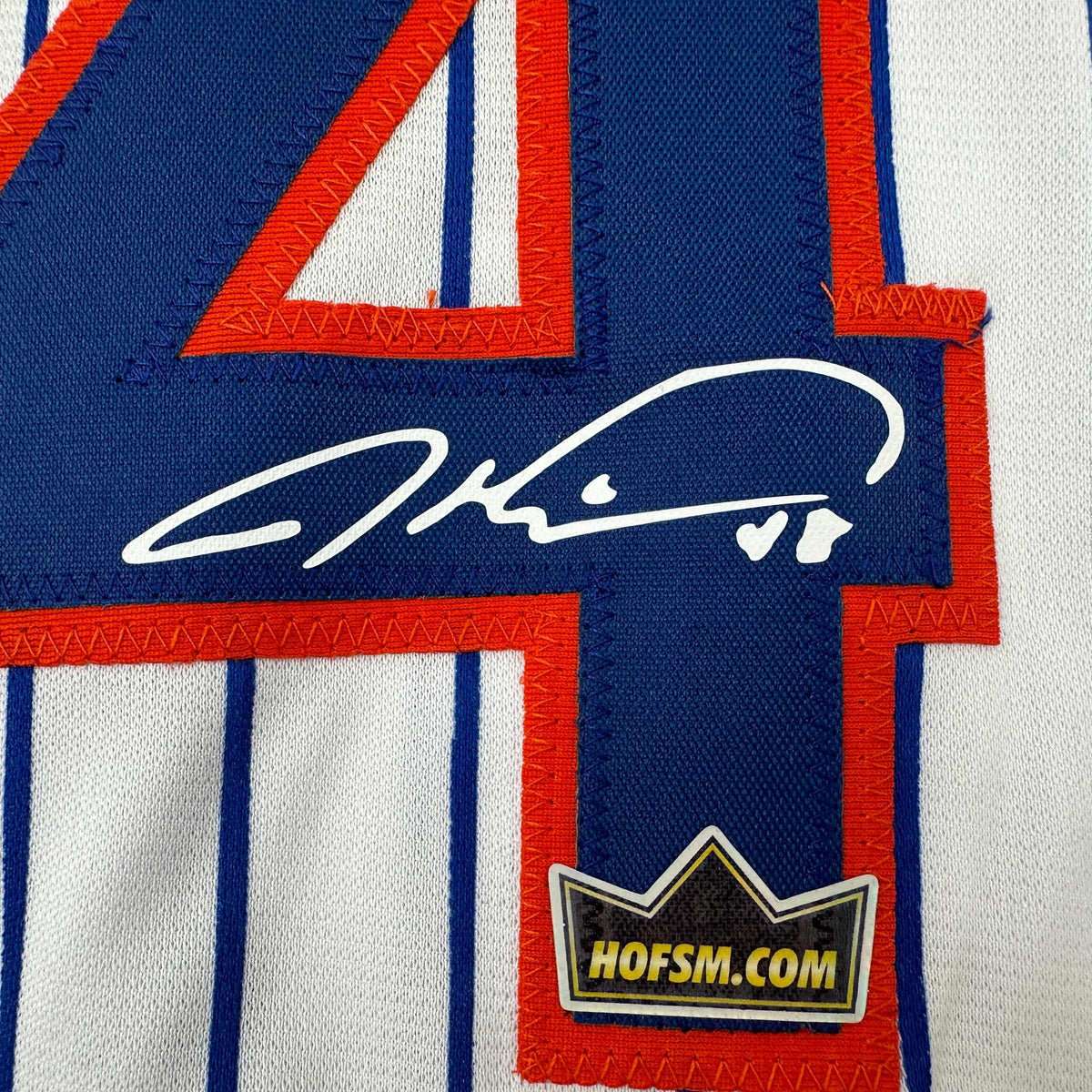 Facsimile Autographed Jacob DeGrom New York Pinstripe Reprint Laser Auto Baseball Jersey Size Men's XL