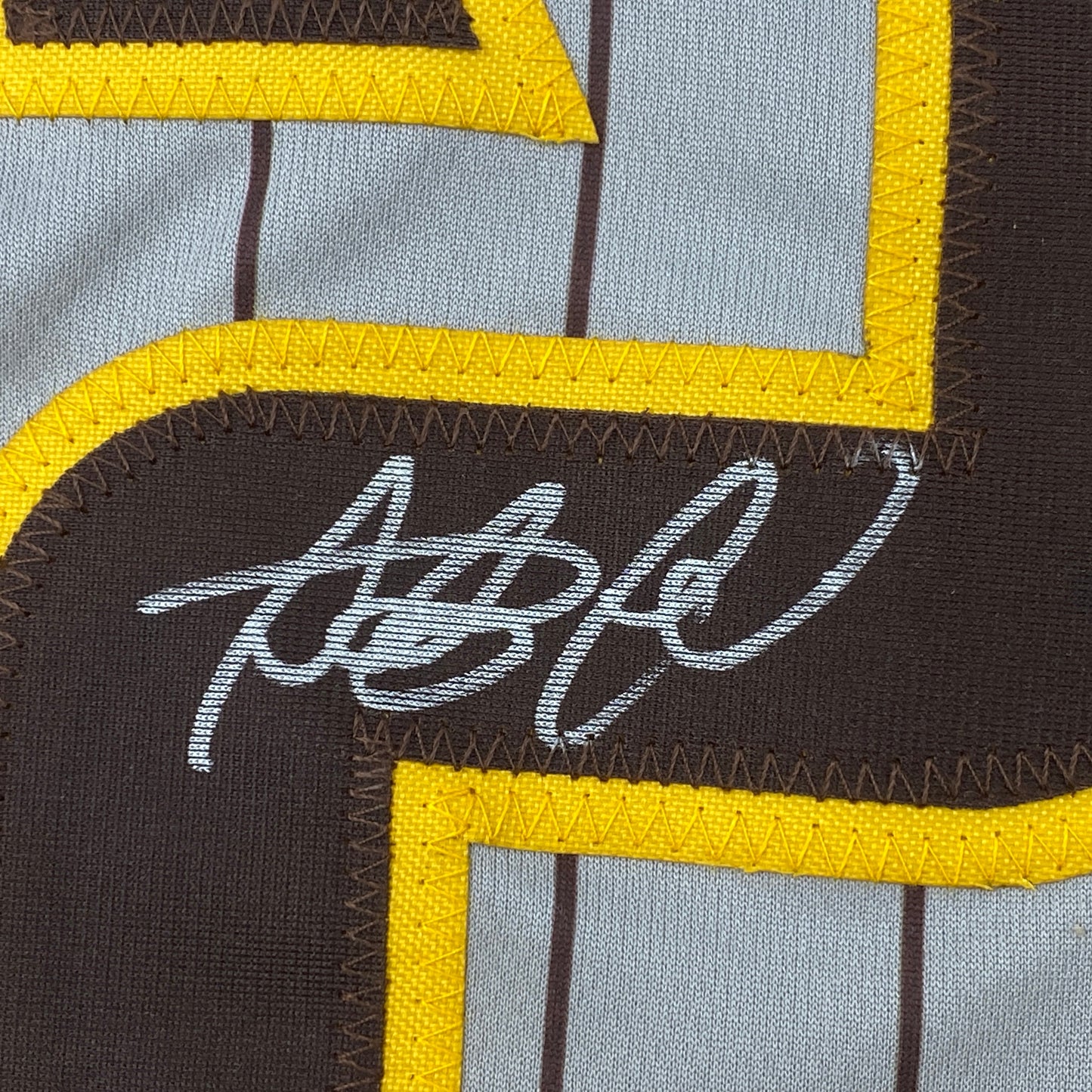 Autographed/Signed Fernando Tatis Jr. San Diego Grey Pinstripe Baseball Jersey JSA COA