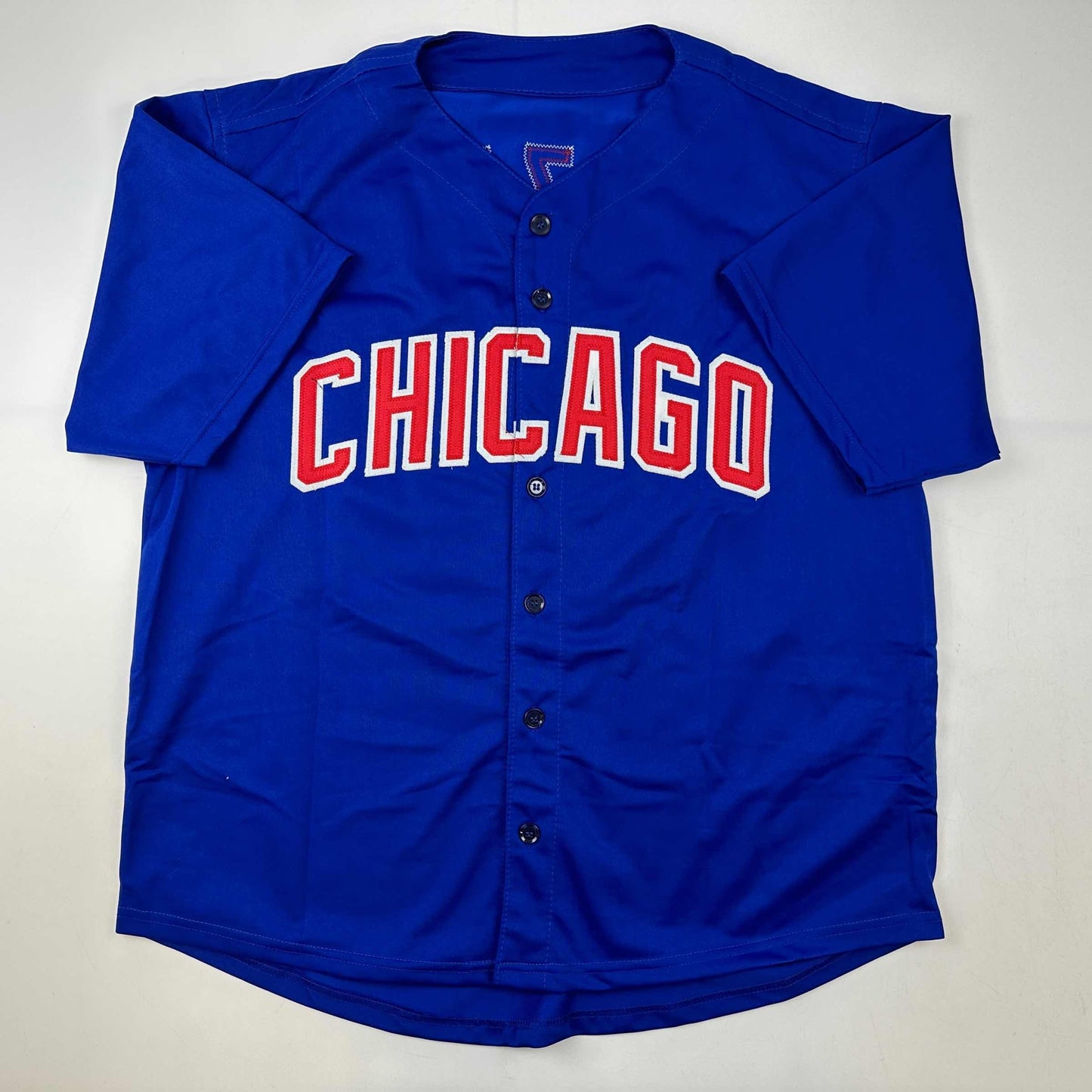 Facsimile Autographed Anthony Rizzo Chicago Blue Reprint Laser Auto Baseball Jersey Size Men's XL