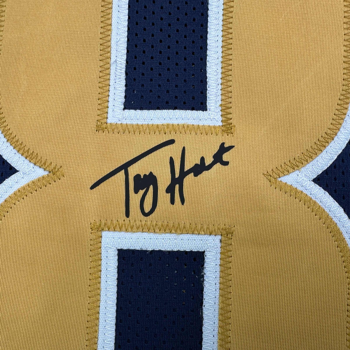 Facsimile Autographed Torry Holt St. Louis Navy Blue Reprint Laser Auto Football Jersey Size Men's XL