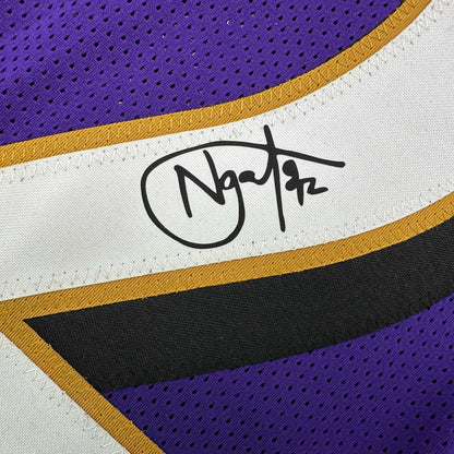 Framed Facsimile Autographed Haloti Ngata 35x39 Baltimore Purple Reprint Laser Auto Football Jersey