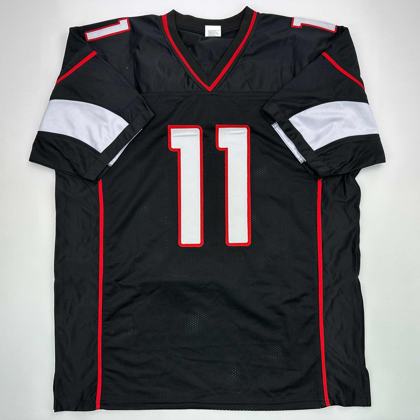 Facsimile Autographed Larry Fitzgerald Arizona Black Reprint Laser Auto Football Jersey Size Men's XL