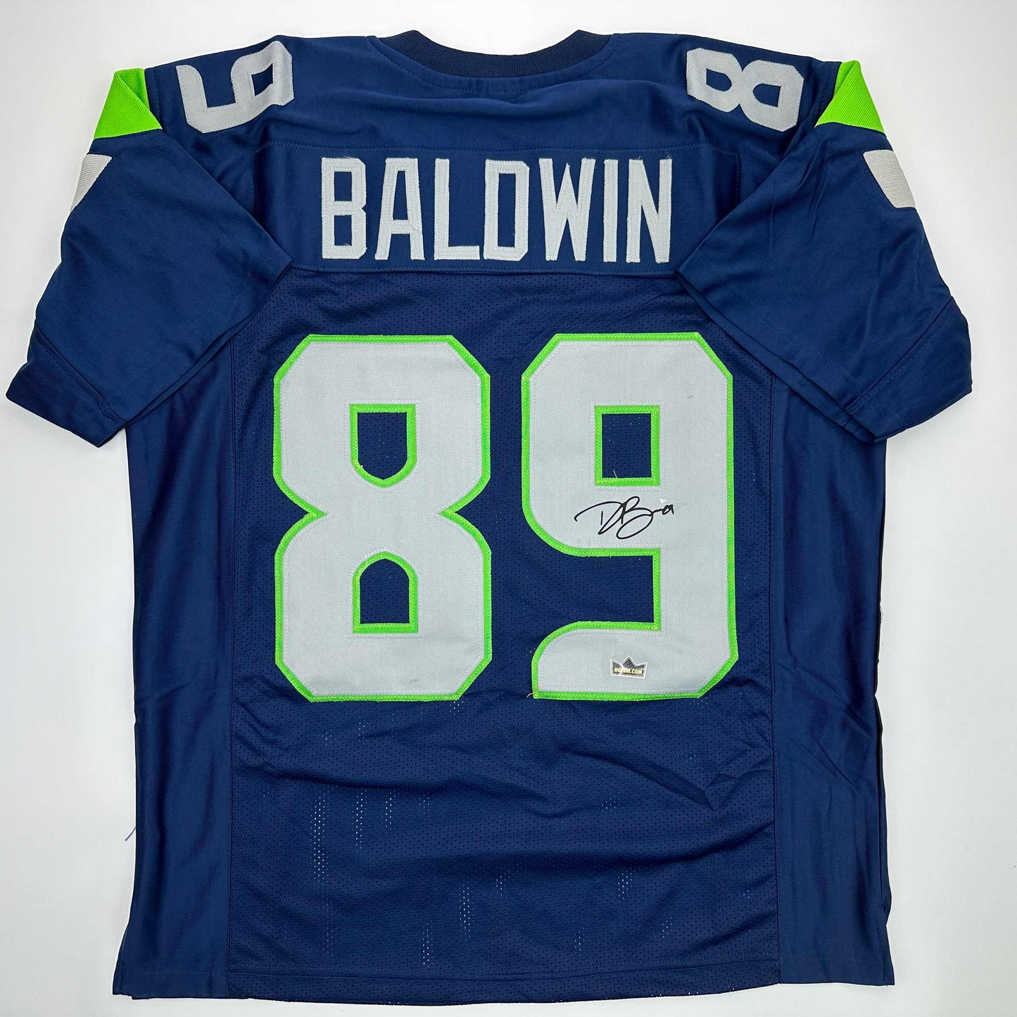 Facsimile Autographed Doug Baldwin Seattle Blue Reprint Laser Auto Football Jersey Size Men's XL