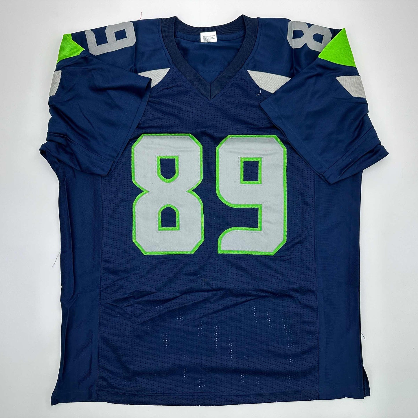 Facsimile Autographed Doug Baldwin Seattle Blue Reprint Laser Auto Football Jersey Size Men's XL
