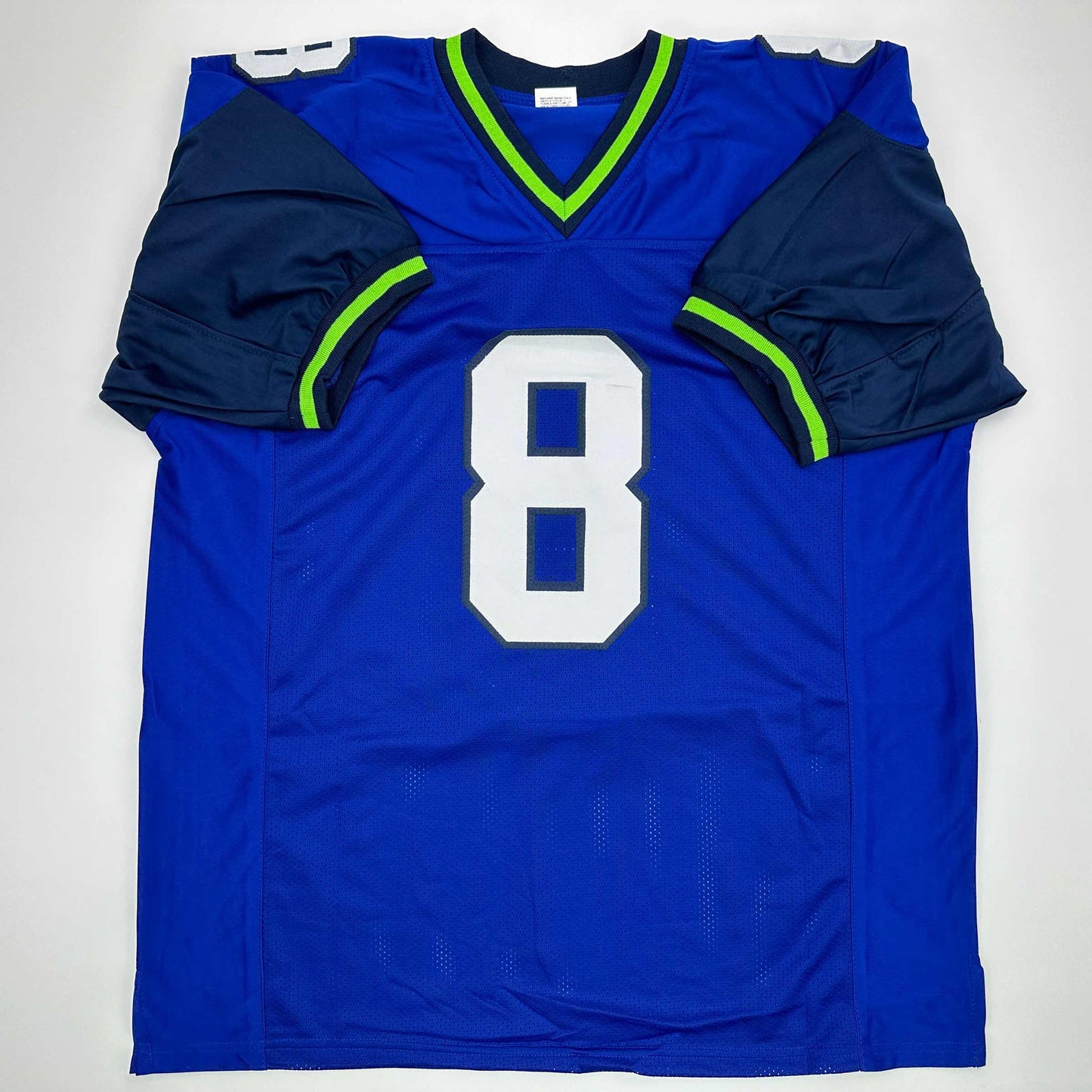 Facsimile Autographed Matt Hasselbeck Seattle Blue Reprint Laser Auto Football Jersey Size Men's XL