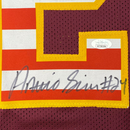Autographed/Signed Antonio Gibson Washington American Flag Football Jersey JSA COA