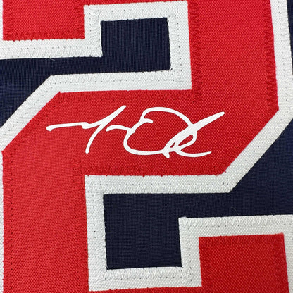 Facsimile Autographed Matt Olson Atlanta Blue Reprint Laser Auto Baseball Jersey Size Men's XL