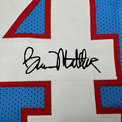 Facsimile Autographed Bruce Matthews Houston Blue Reprint Laser Auto Football Jersey Size Men's XL