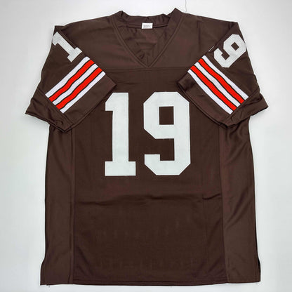 Facsimile Autographed Bernie Kosar Cleveland Brown Reprint Laser Auto Football Jersey Size Men's XL