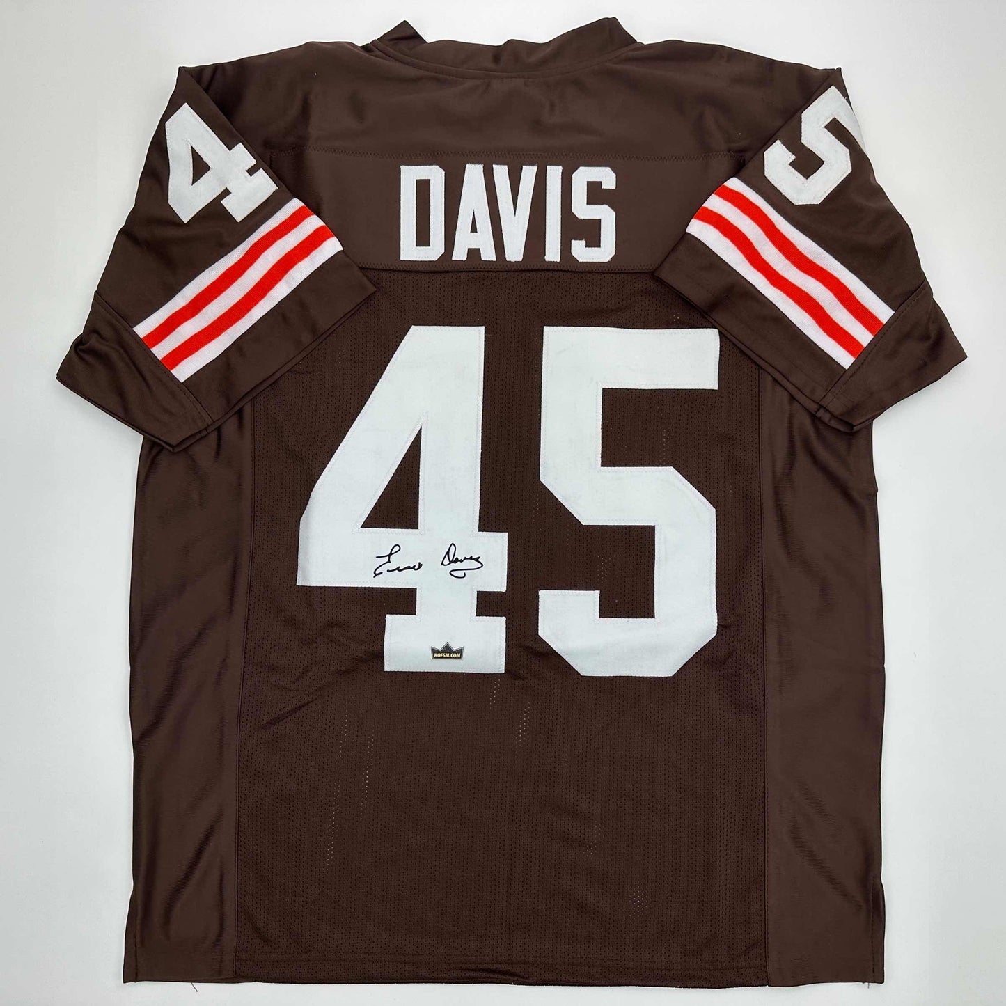 Facsimile Autographed Ernie Davis Cleveland Brown Reprint Laser Auto Football Jersey Size Men's XL