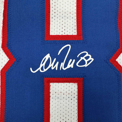 Framed Facsimile Autographed Andre Reed 35x39 Buffalo White Reprint Laser Auto Football Jersey