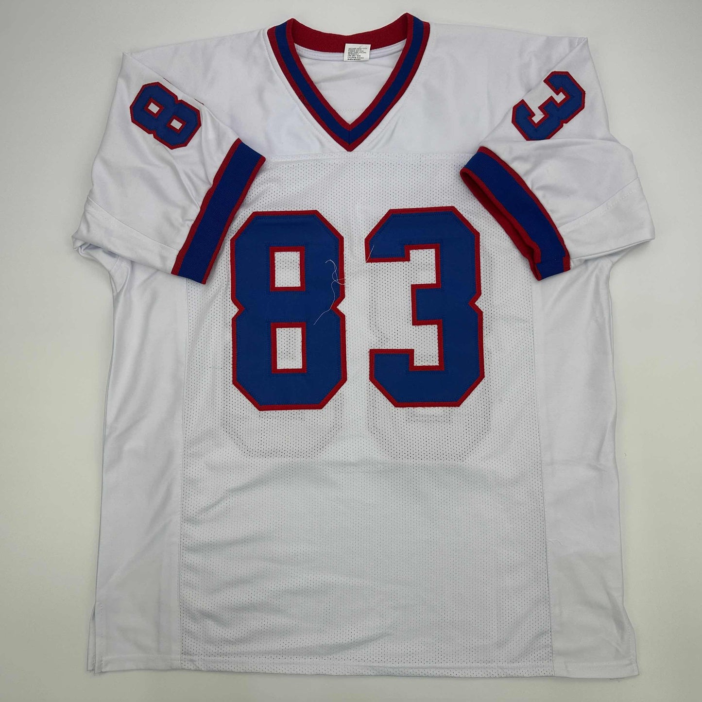 Facsimile Autographed Andre Reed Buffalo White Reprint Laser Auto Football Jersey Size Men's XL