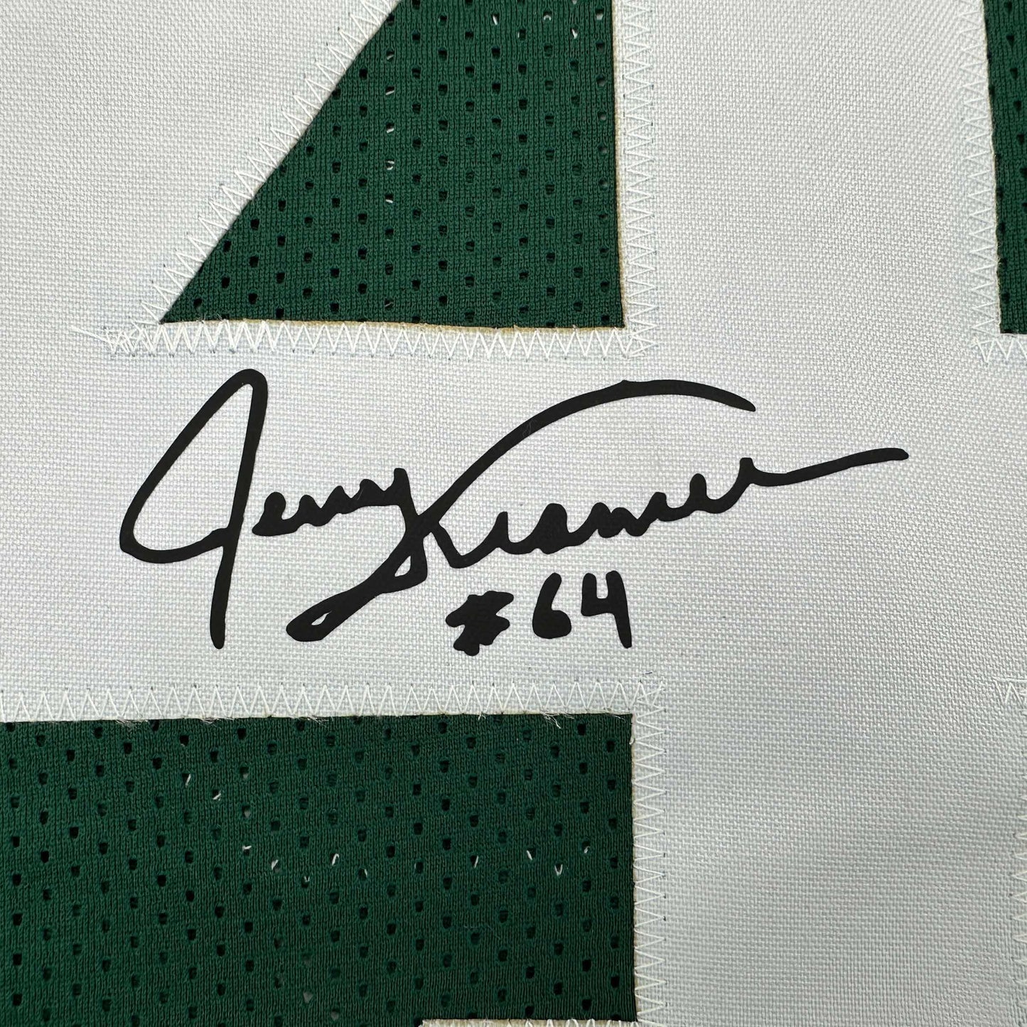 Facsimile Autographed Jerry Kramer Green Bay Green Reprint Laser Auto Football Jersey Size Men's XL