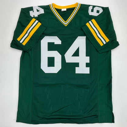 Facsimile Autographed Jerry Kramer Green Bay Green Reprint Laser Auto Football Jersey Size Men's XL