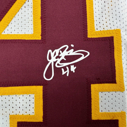 Facsimile Autographed John Riggins Washington White Reprint Laser Auto Football Jersey Size Men's XL