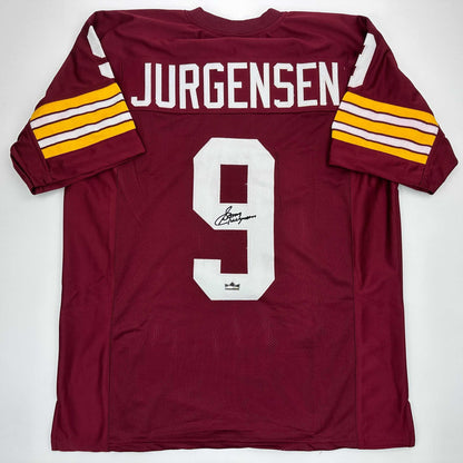 Facsimile Autographed Sonny Jurgensen Washington Red Reprint Laser Auto Football Jersey Size Men's XL